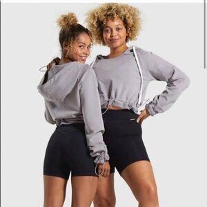 Gymshark x Whitney Simmons cropped hoodie in Whitney Grey size xs new with tags